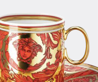 Rosenthal 'Medusa Garland' espresso cup and saucer, red RED ROSE23MED142RED