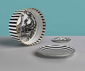 Simone Guidarelli Home 'Sunset Safari' salad bowl, black and white MULTICOLOUR SIMO26SOU065MUL