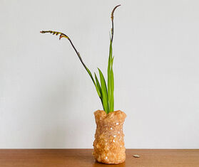 Mineral Series 'Crystal' vase, small, aureate yellow ORANGE MISE26SMA493ORA