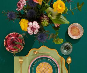 La DoubleJ &#39;Sunrays&#39; mini plate MULTICOLOUR LADJ23MIN239MUL