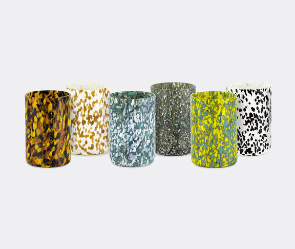 Stories of Italy 'Macchia su Macchia' jungle glasses, set of six MULTICOLOUR STLY20MAC735MUL
