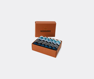 Missoni 'Giacomo' face towel, set of six, blue multicolor BLUE MIHO26GIA163BLU