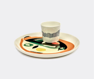 Serax 'Feast Face 1' plate, medium,  set of two MULTICOLOUR SERA21PLA495MUL