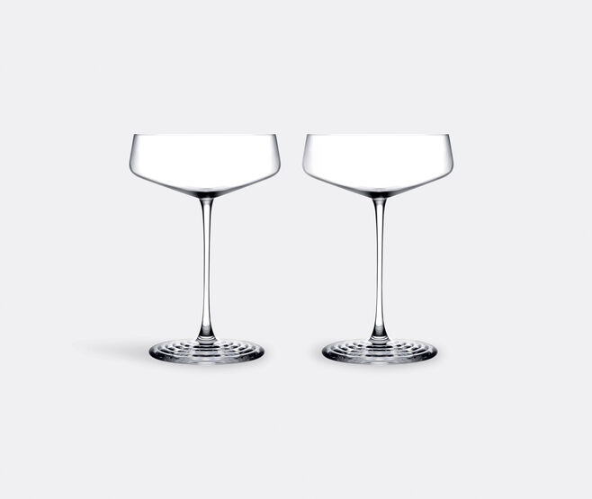 Nude 'Splash' champagne coupe, set of two, clear TRANSPARENT NUDE26SPL343TRA
