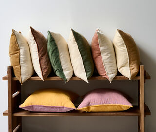 Pomax 'Alpha Opposites' cushion, ivory and dark green MULTICOLOUR POMA26ALP082MUL