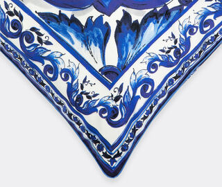 Dolce&amp;Gabbana Casa 'Blu Mediterraneo' silk twill cushion, medium BLUE DGCA22SIL216MUL