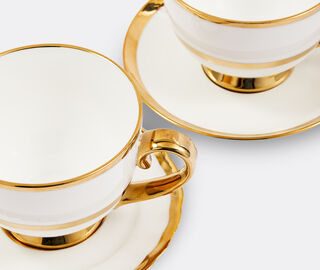 POLSPOTTEN 'Golden Finds' teacup, set of two, white WHITE POLS25TEA341WHI