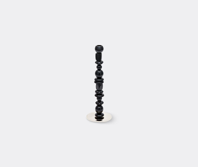 POLSPOTTEN 'Beads' candle holder, small, black BLACK POLS25CAN492BLK