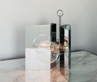 Marta Sala &Eacute;ditions 'LP1 Claudia Applique' table lamp, stainless steel SILVER MSED18CLA954SIL