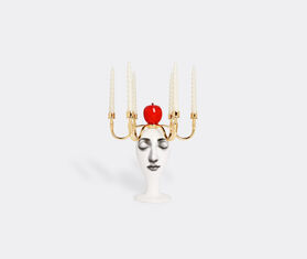 Fornasetti 'Sul Tardi' candelabrum with candle, Peccato Originale decor MULTICOLOUR FORN23CAN426MUL