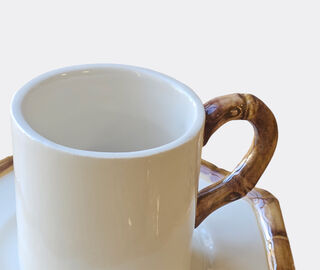 Les-Ottomans 'Bamboo' coffee cup and saucer, set of two MULTICOLOUR OTTO24SET860MUL