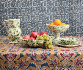 Cabana &#39;Speckled&#39; serving bowl, green and white MULTICOLOUR CABA23SPE620MUL