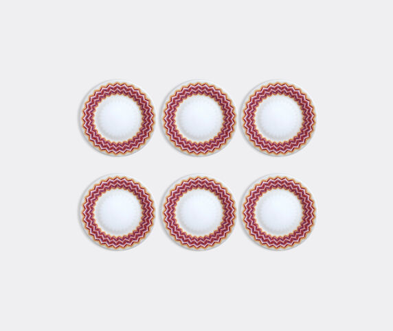 Missoni 'Zig Zag Jarris' dessert plate, set of six, pink MULTICOLOUR MIHO22ZIG484MUL