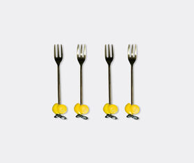 Les-Ottomans 'Lemon' dessert fork, set of four, yellow MULTICOLOUR OTTO26SMA652MUL