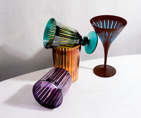 L&#39;Objet &#39;Prism&#39; cocktail glass, set of four, multicolor MULTICOLOUR LOBJ24PRI020MUL