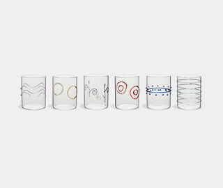 Ichendorf Milano 'Deco' water glass, set of six TRANSPARENT ICMI20DEC350TRA