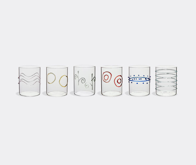 Ichendorf Milano 'Deco' water glass, set of six TRANSPARENT ICMI20DEC350TRA