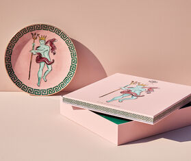 Ginori 1735 'Il Viaggio di Nettuno' centrepiece and charger plate PINK RIGI20VIA709PIN