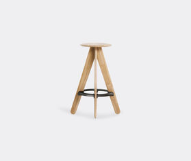 Tom Dixon &#39;Slab&#39; stool, natural oak BLACK TODI19SLA902BLK