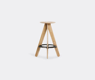 Tom Dixon 'Slab' stool, natural oak BLACK TODI19SLA902BLK