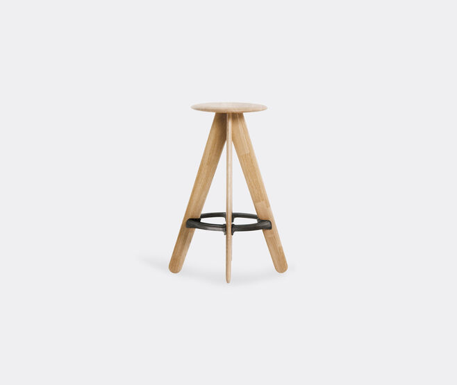 Tom Dixon 'Slab' stool, natural oak BLACK TODI19SLA902BLK