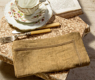 The House of Lyria 'Esto' napkin, set of two BEIGE HOLY23EST951BEI