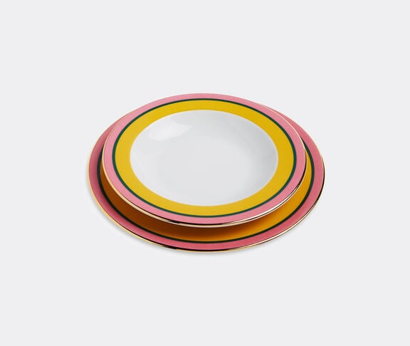 La DoubleJ 'Rainbow Giallo' soup and dinner plate set Yellow ${masterID}