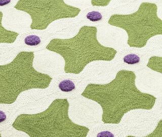 Cc-tapis 'Criss Cross' rug, green GREEN CCTA25CRI860GRN