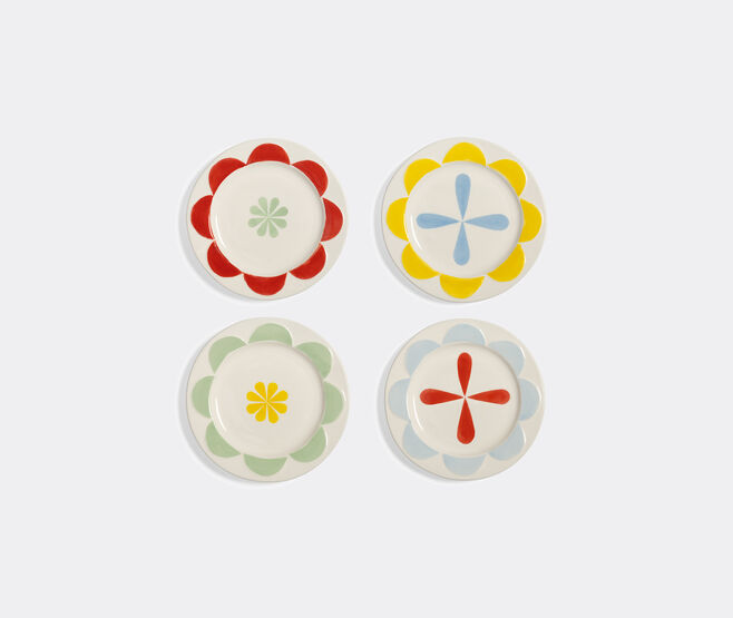 &k Amsterdam 'Folk' dessert plate, set of four, multicolor MULTICOLOUR AMST25PLA845MUL