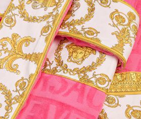 Versace 'I Love Baroque' bathrobe, pink PINK VERS22BAT096PIN