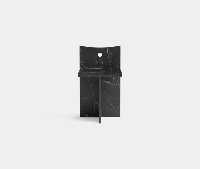 MCGANNON SAAD 'Thebes' chair, nero marquina BLACK MCSA25THE181BLK