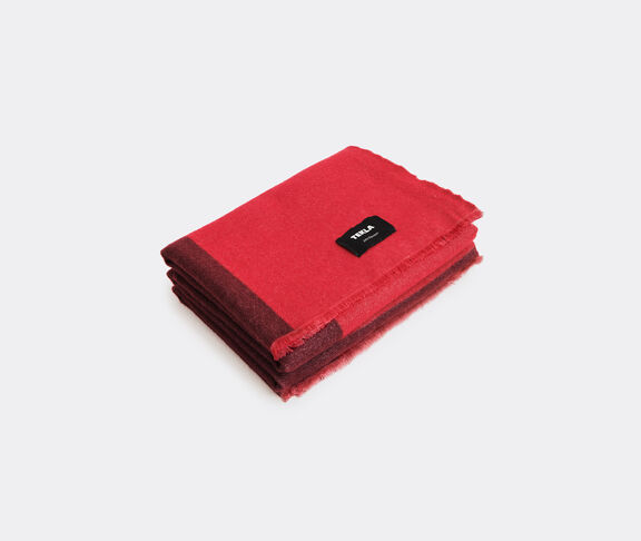 Tekla Fabrics Fine Merino Wool Plaid Burgundy red ${masterID} 2