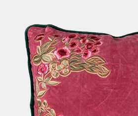 Les-Ottomans Embroidered velvet cushion, red MULTICOLOUR OTTO23EMB681MUL