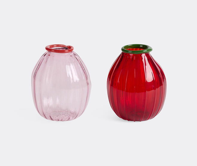 Lisa Corti 'Rosebud' vase, set of two, pink and red MULTICOLOUR LICO26ROS332MUL