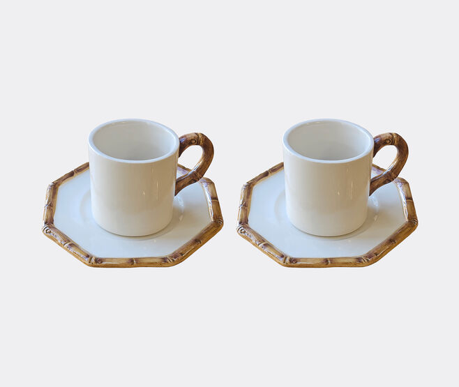 Les-Ottomans 'Bamboo' coffee cup and saucer, set of two MULTICOLOUR OTTO24SET860MUL