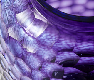 POLSPOTTEN 'Honeycomb' vase, large, dark purple PURPLE POLS25VAS607PUR