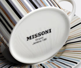 Missoni 'Stripes Jenkins' teacup and saucer, set of two, beige MULTICOLOUR MIHO22STR217MUL