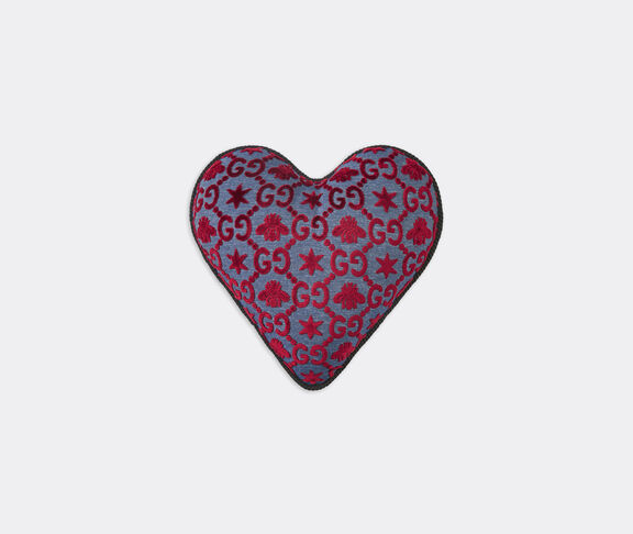 Gucci 'GG' heart shaped cushion, red and blue RED GUCC23CUS731MUL