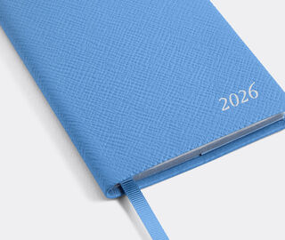 Smythson '2026 Panama' weekly diary with pocket, Nile blue BLUE SMYT25PAS390BLU