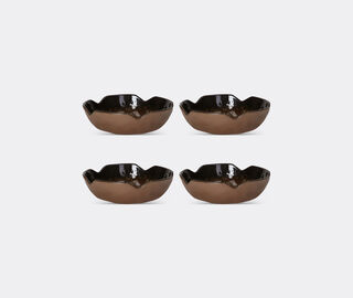 Pomax 'Cycle' cereal bowl, set of four, brown MULTICOLOUR POMA26CYC170MUL