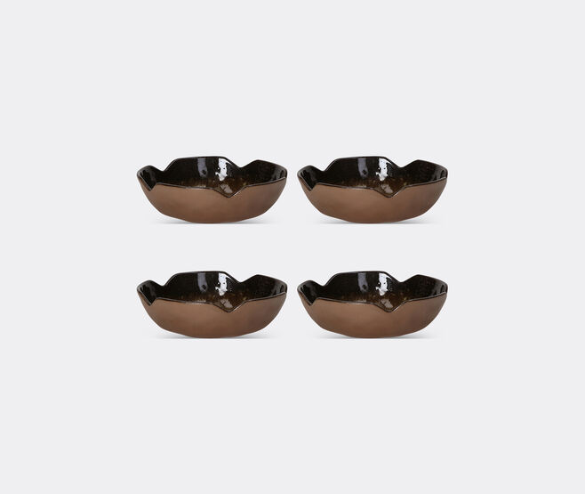 Pomax 'Cycle' cereal bowl, set of four, brown MULTICOLOUR POMA26CYC170MUL