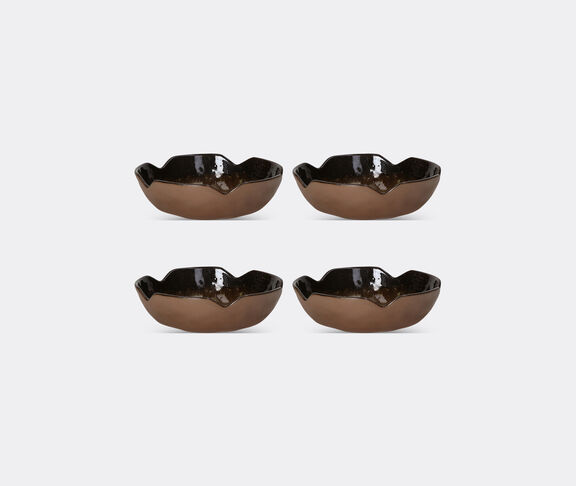 Pomax 'Cycle' cereal bowl, set of four, brown undefined ${masterID}
