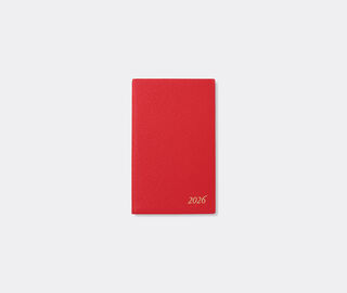 Smythson '2026 Panama' weekly diary with pocket, scarlet red RED SMYT25PAS444RED