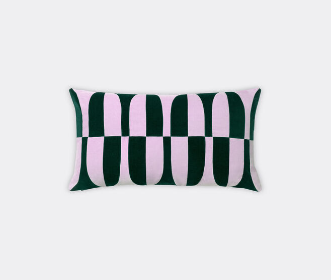 Christina Lundsteen 'Abigail' cushion, lavender and emerald MULTICOLOUR CHLU25ABI381MUL