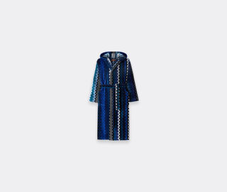 Missoni 'Giacomo' hooded bathrobe, blue multicolor BLUE MIHO26GIA944BLU
