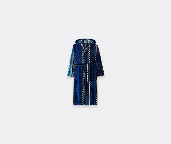 Missoni 'Giacomo' hooded bathrobe, blue multicolor undefined ${masterID} 2