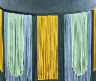 Lorenza Bozzoli Couture 'Couture Geometric Dec&ograve;' ottoman, green MULTICOLOUR LOBO20COU363GRN