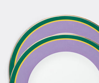 La DoubleJ 'Rainbow Viola' dinner plate, set of two PURPLE LADJ23DIN109PUR
