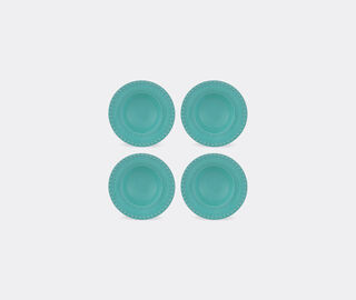 Bordallo Pinheiro &lsquo;Fantasia&rsquo; soup plate, set of four, acqua green TURQUOISE BOPI23FAN635LGR