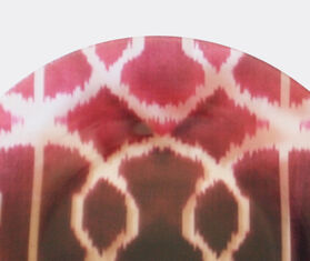 Les-Ottomans 'Ikat' glass plate, red and white MULTICOLOUR OTTO20IKA535MUL
